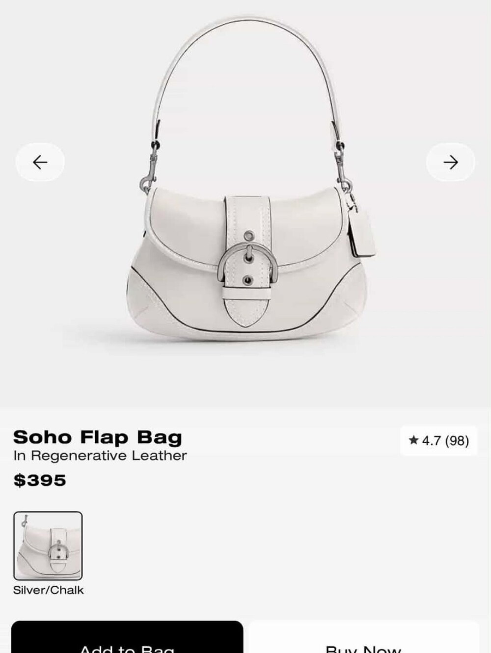 Soho Flap Bag in Chalk